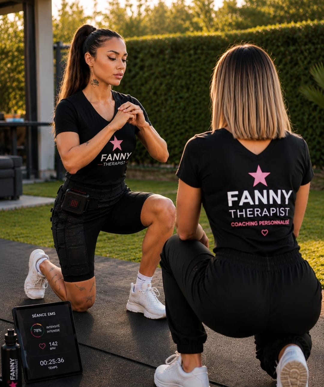 Séance EMS personnalisée dans l'espace de pratique de Fanny Therapist